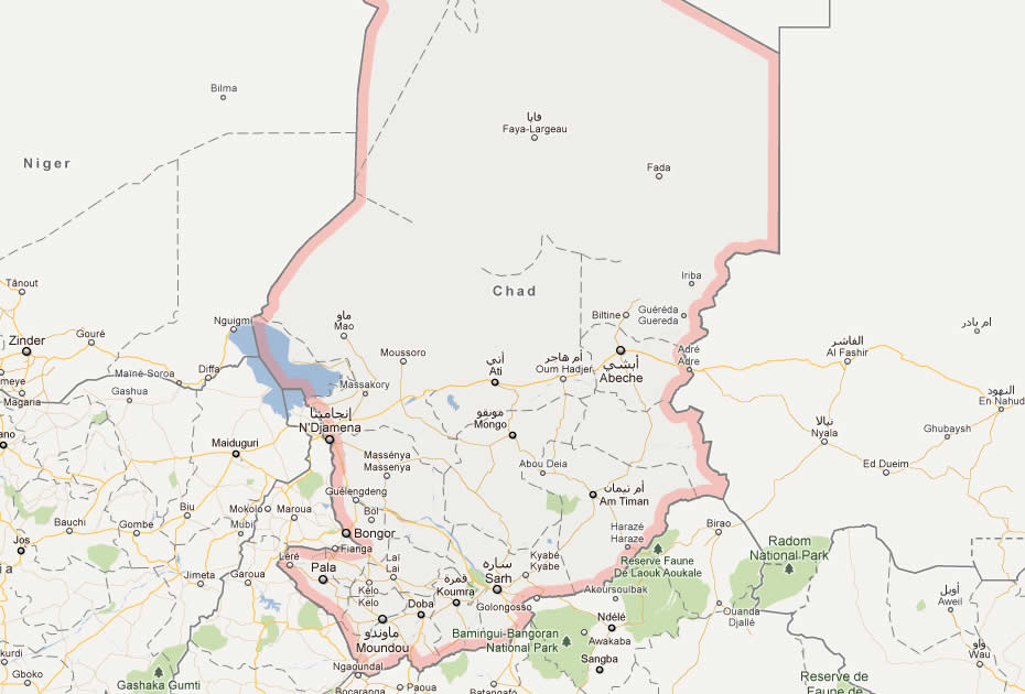 carte du tchad